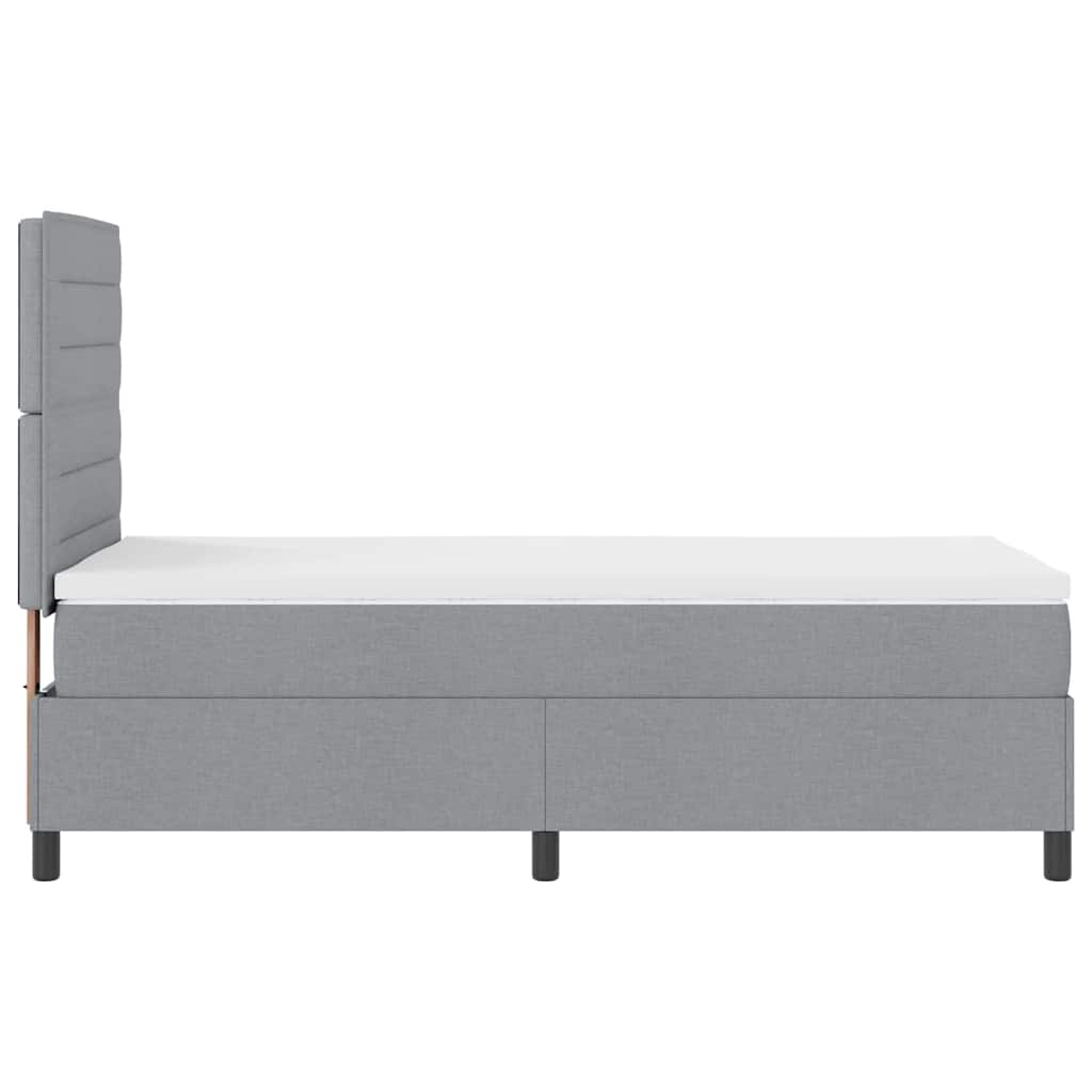 Krevet s opruga kutije Svjetlosiva 90 x 190 cm tkanina