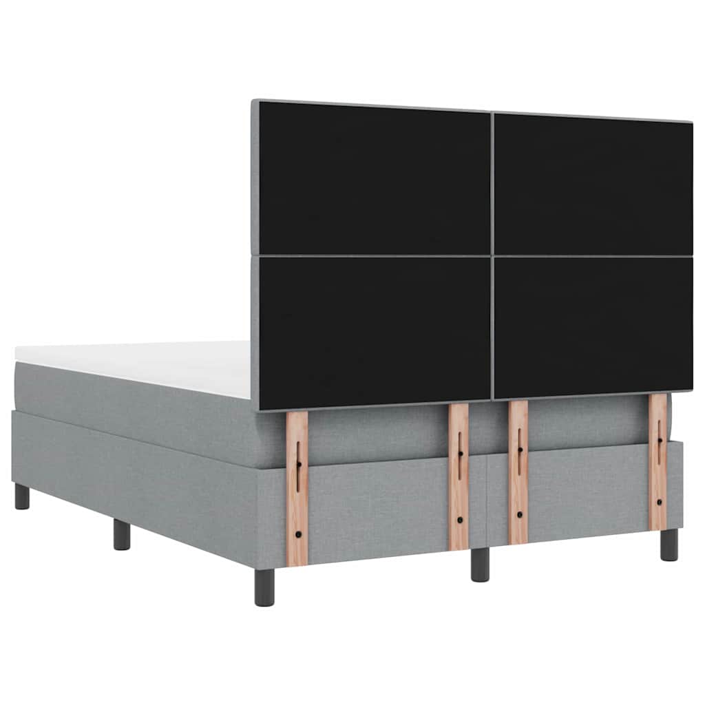 Krevet s opruga kutije Svjetlosiva 140 x 200 cm tkanina