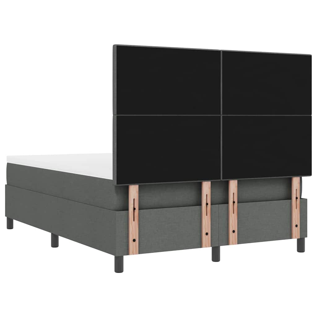 Krevet s opruga kutije Tamno siva 160 x 200 cm tkanina