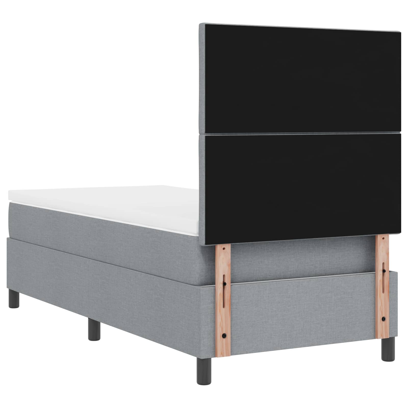 Krevet s opruga kutije Svjetlosiva 100 x 200 cm tkanina