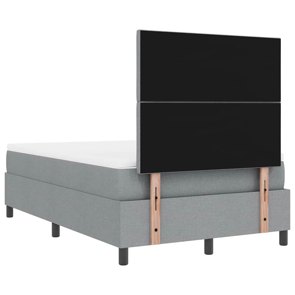 Krevet s opruga kutije Svjetlosiva 120 x 190 cm tkanina