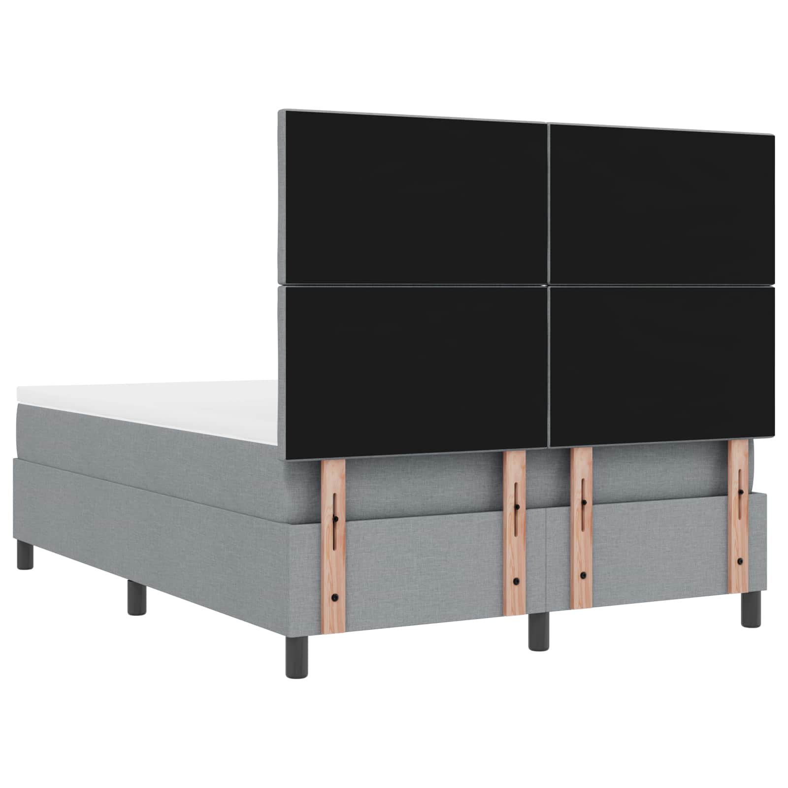 Krevet s opruga kutije Svjetlosiva 160 x 200 cm tkanina