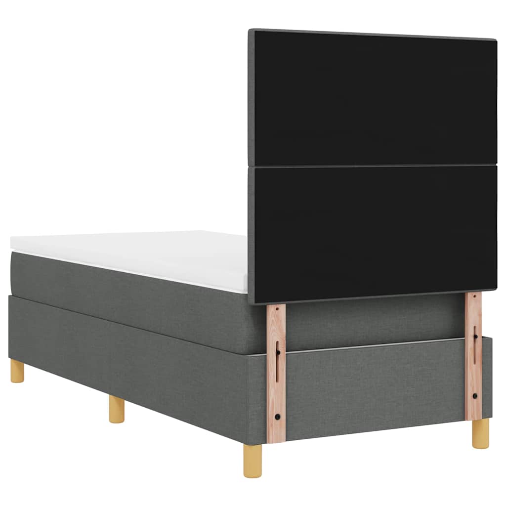 LED Box Spring Krevet Tamno siva 80 x 200 cm tkanina