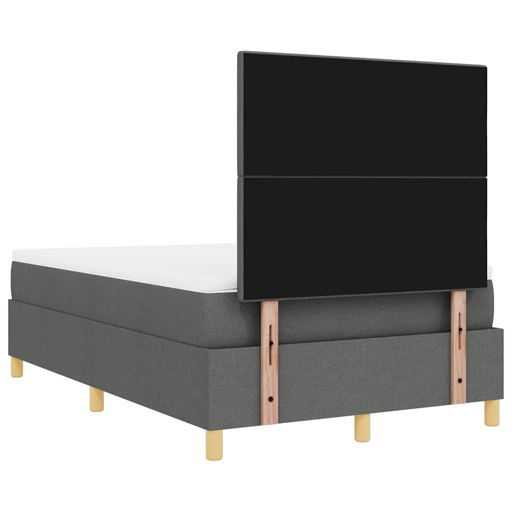 LED Box Spring Krevet Tamno siva 120 x 200 cm tkanina
