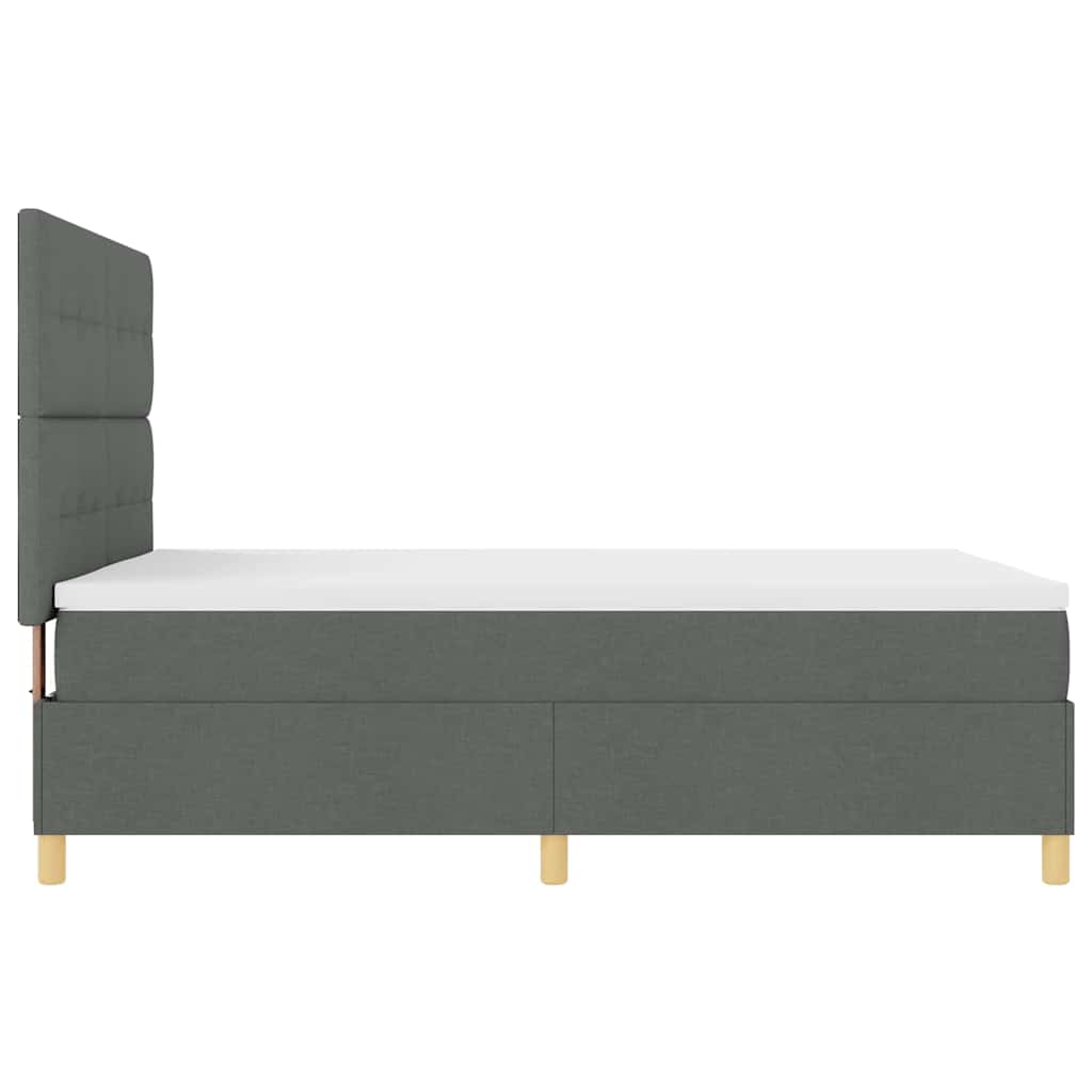 LED Box Spring Krevet Tamno siva 140 x 190 cm tkanina