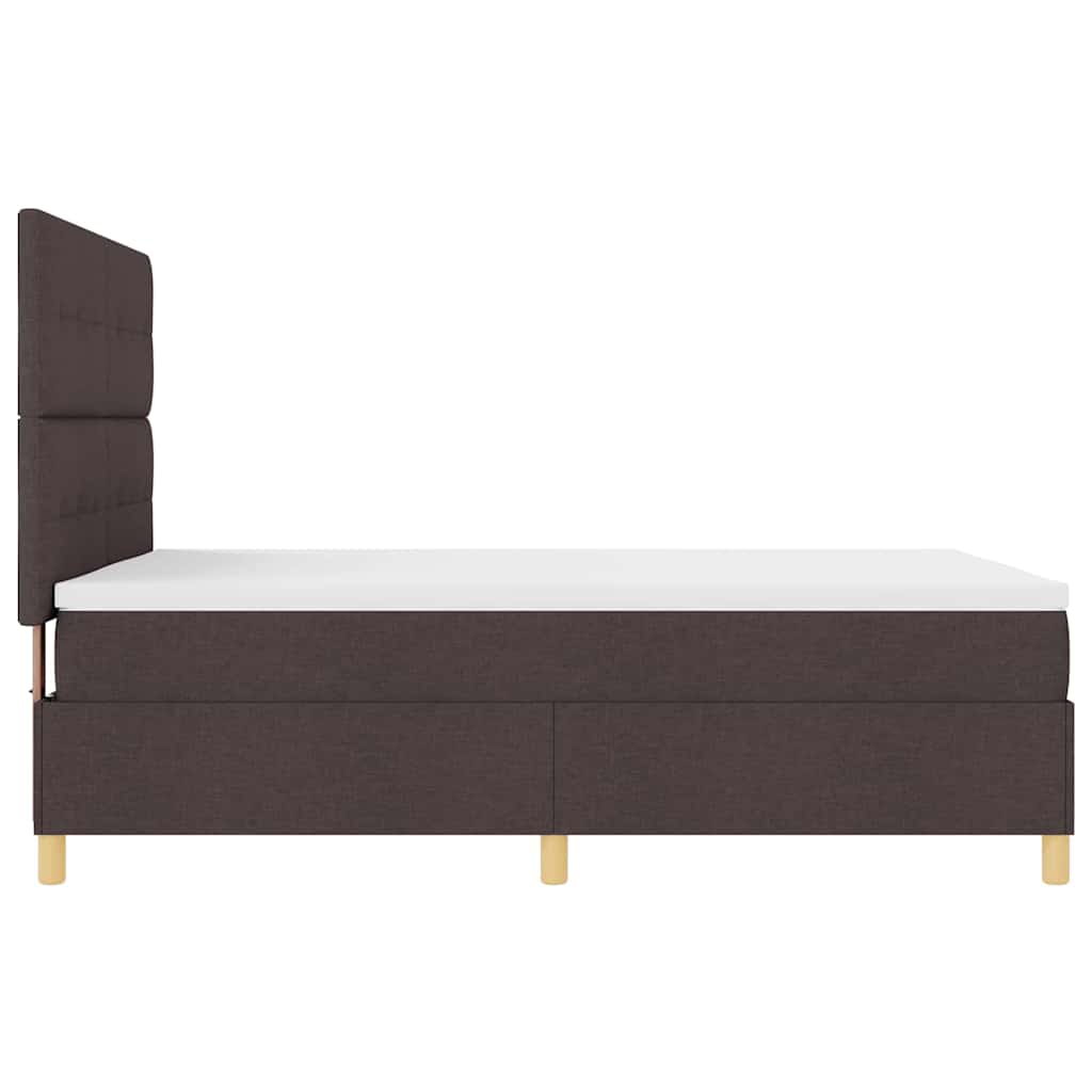LED Box Spring Krevet Tamno smeđa 140 x 200 cm tkanina