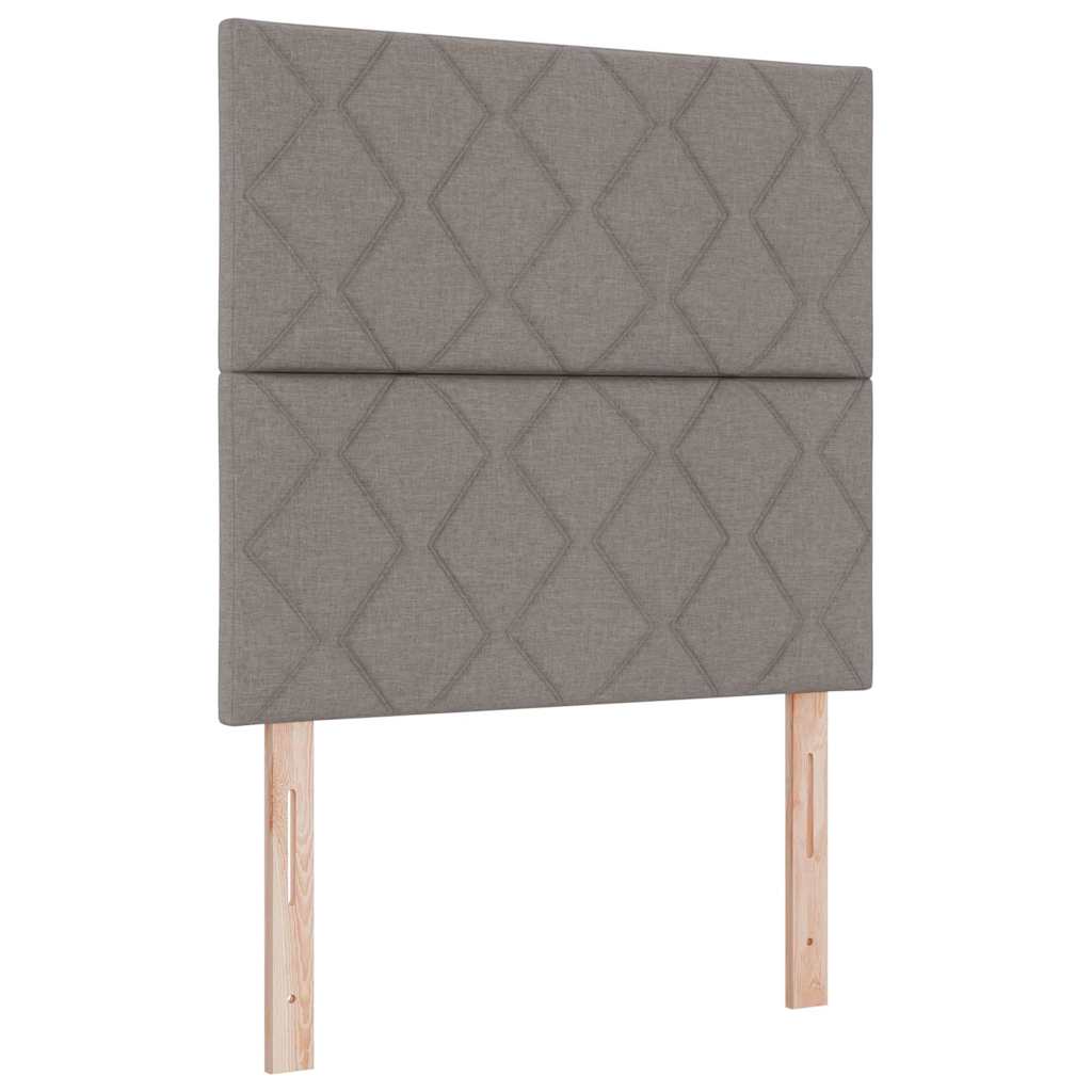 LED Box Spring Krevet Sivo-smeđa 100 x 200 cm tkanina
