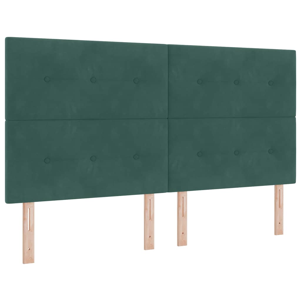LED Box Spring Krevet Tamnozelena 180 x 200 cm Baršun