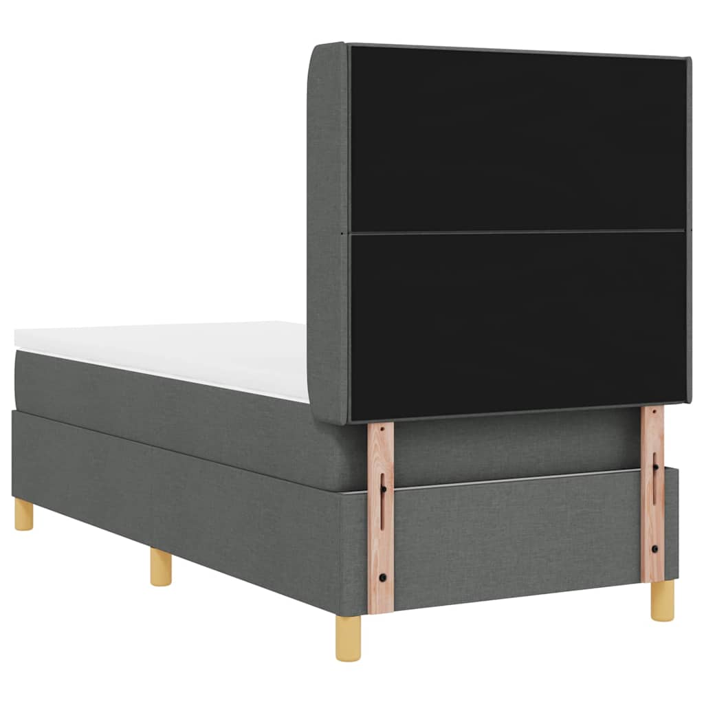 Krevet s opruga kutije Svijetlo siva 100 x 200 cm tkanina