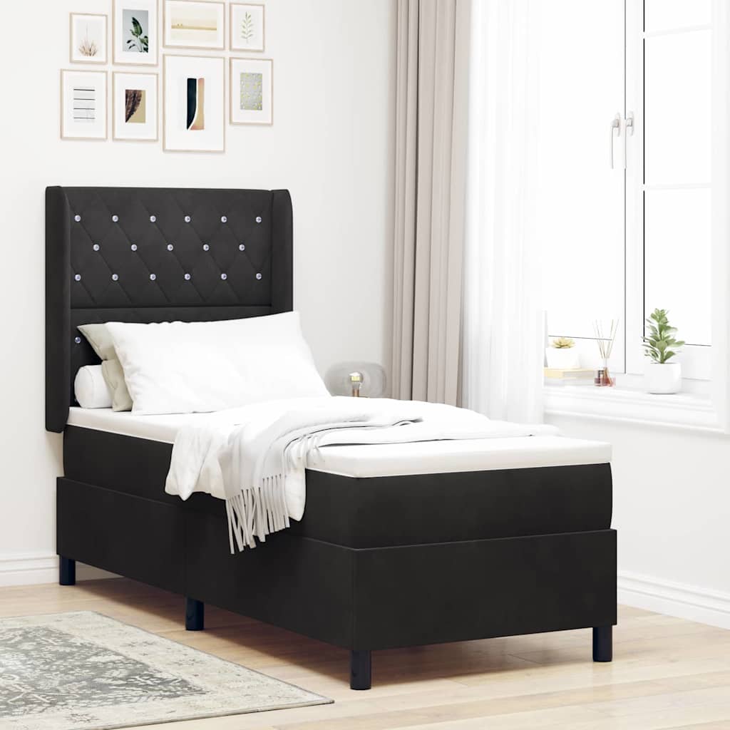 Krevet box spring s madracem LED baršun
