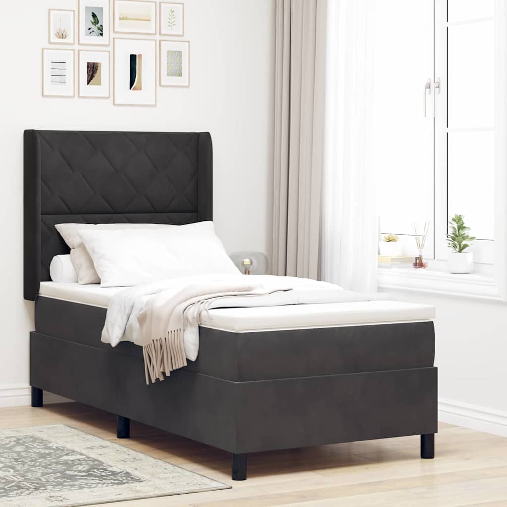 Krevet box spring s madracem LED baršun