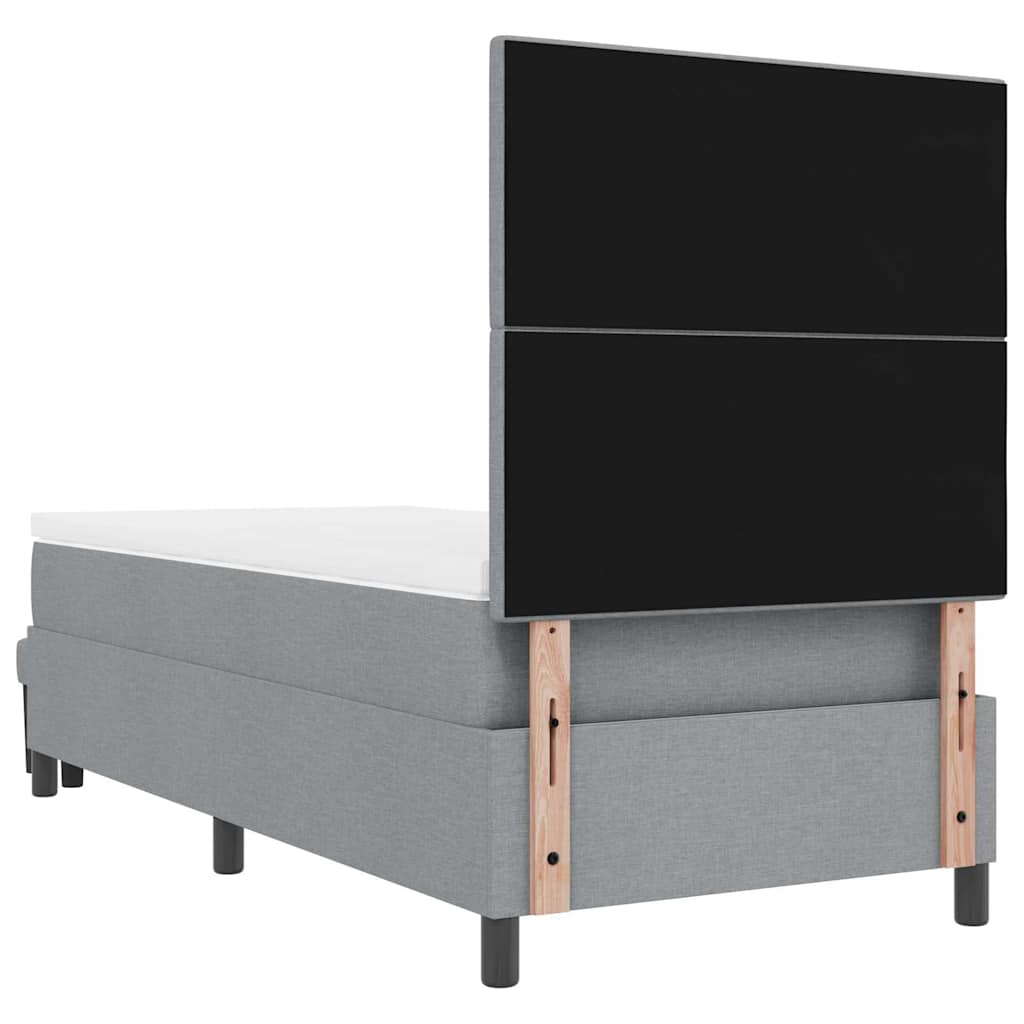 Krevet s opruga kutije Svijetlo siva 80 x 200 cm tkanina