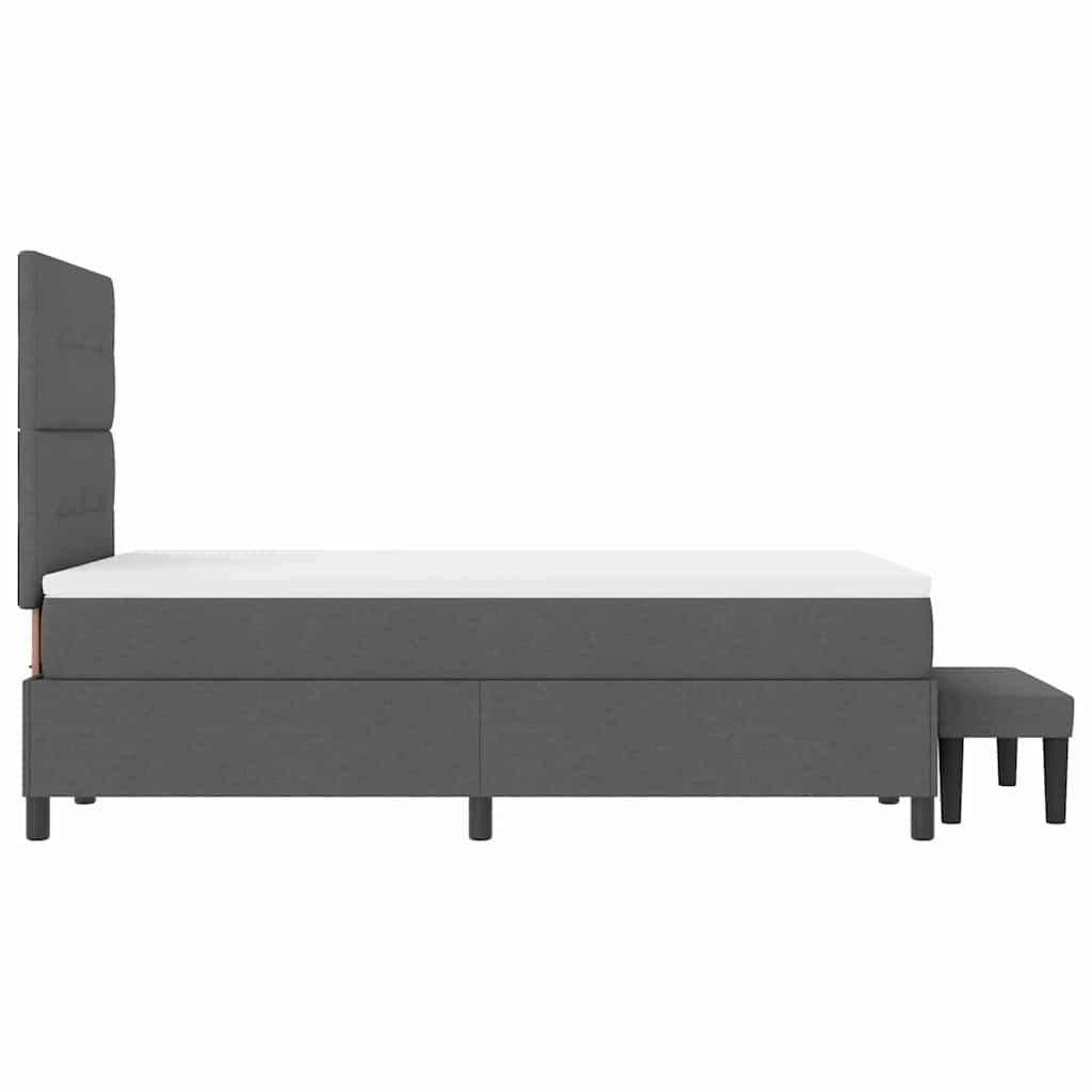 Krevet s opruga kutije Tamno siva 120 x 190 cm tkanina