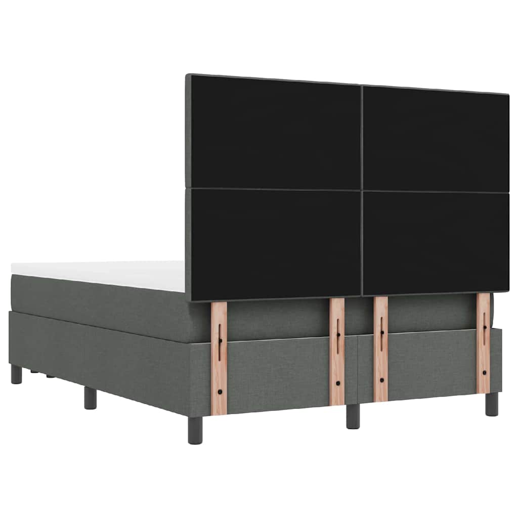 Krevet s opruga kutije Tamno siva 140 x 190 cm tkanina