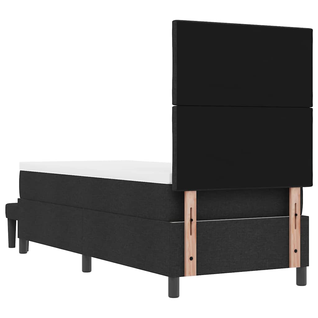 Krevet s opruga kutije s uzglavljem Crna 80 x 200 cm tkanina