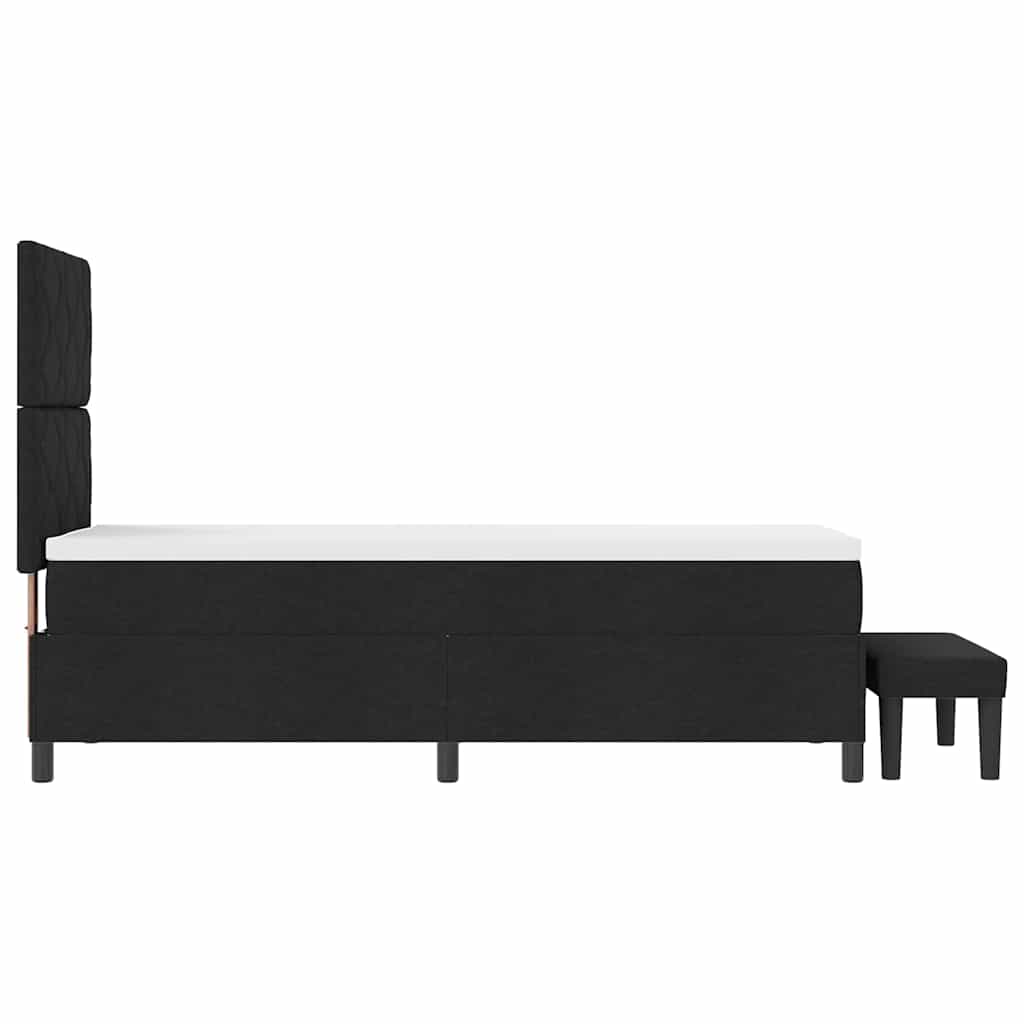 Krevet s opruga kutije s uzglavljem Crna 80 x 200 cm tkanina