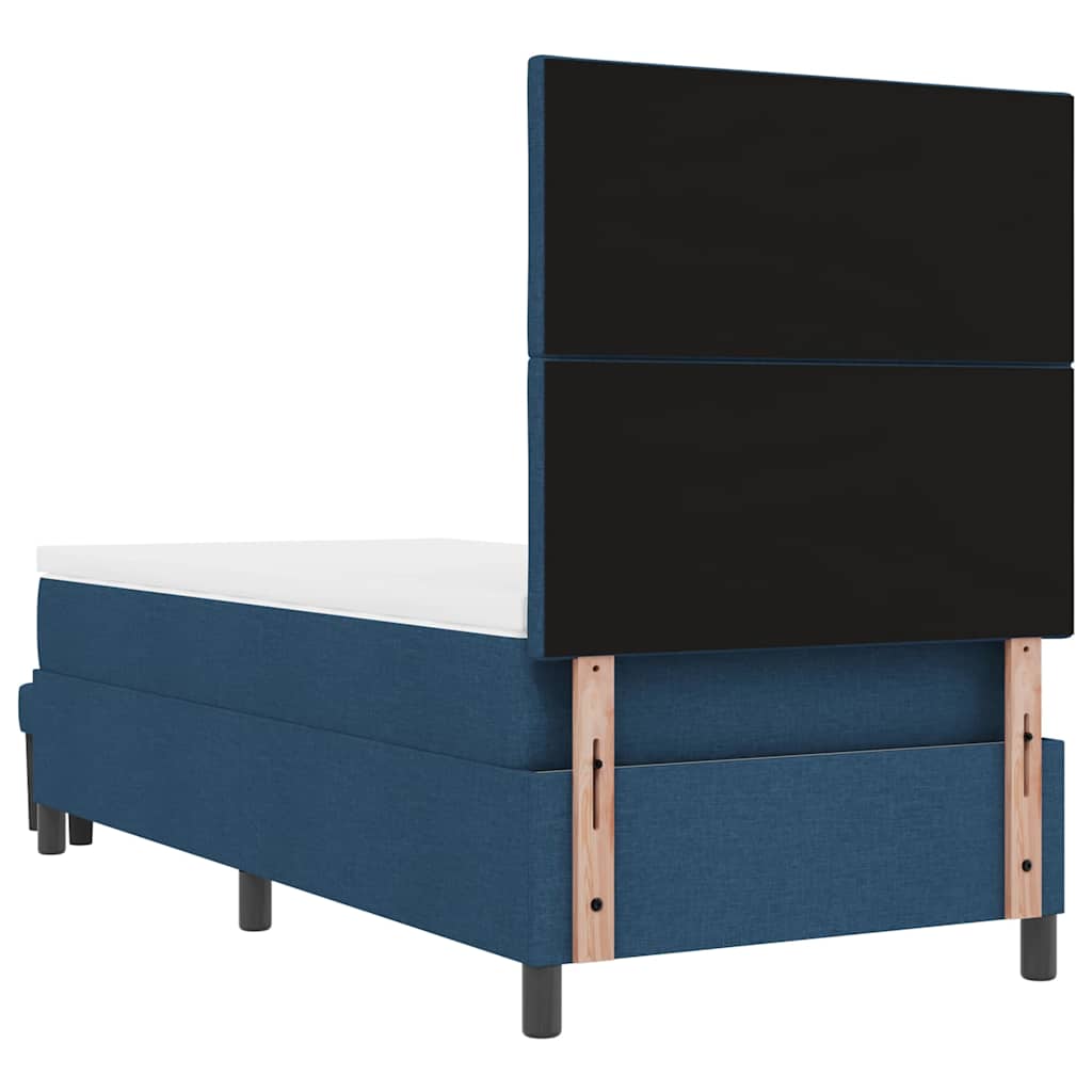 Krevet s opruga kutije s uzglavljem Plava 100 x 200 cm tkanina