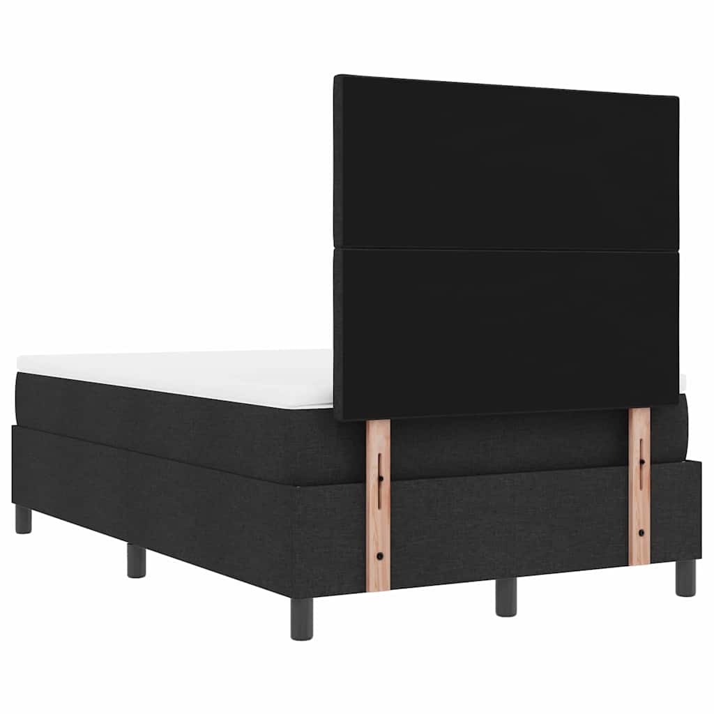 Krevet s opruga kutije s uzglavljem Crna 120 x 200 cm tkanina