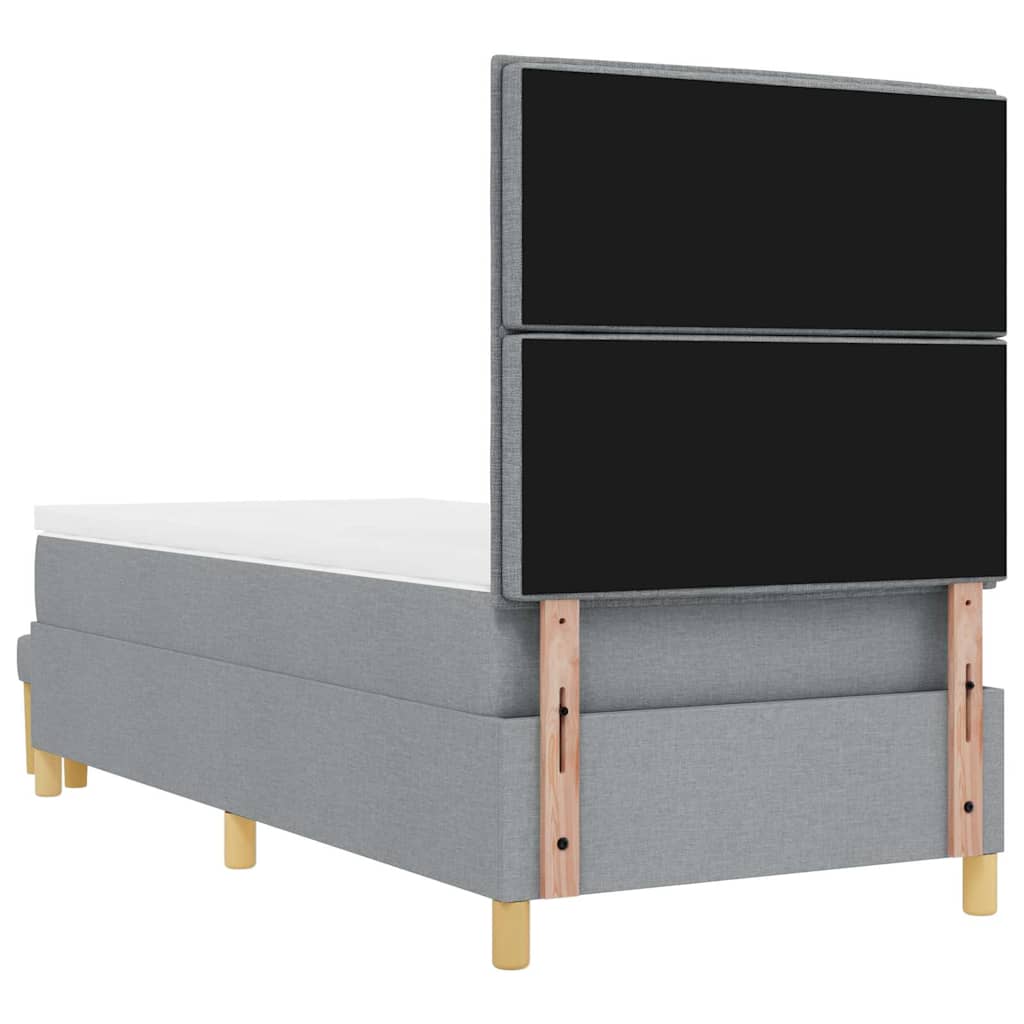 Krevet s opruga kutije Svjetlosiva 190 x 90 cm tkanina