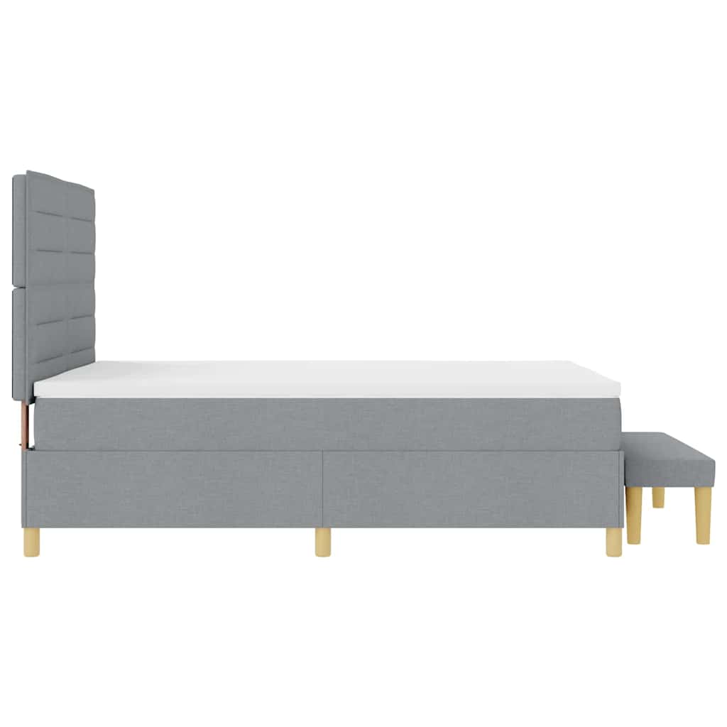 Krevet s opruga kutije Svjetlosiva 200 x 140 cm tkanina