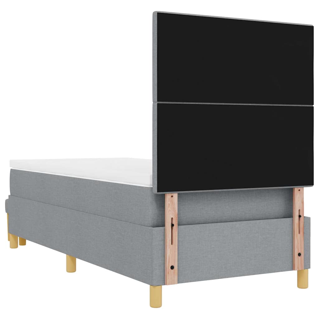 Krevet s opruga kutije Svjetlosiva 200 x 80 cm tkanina