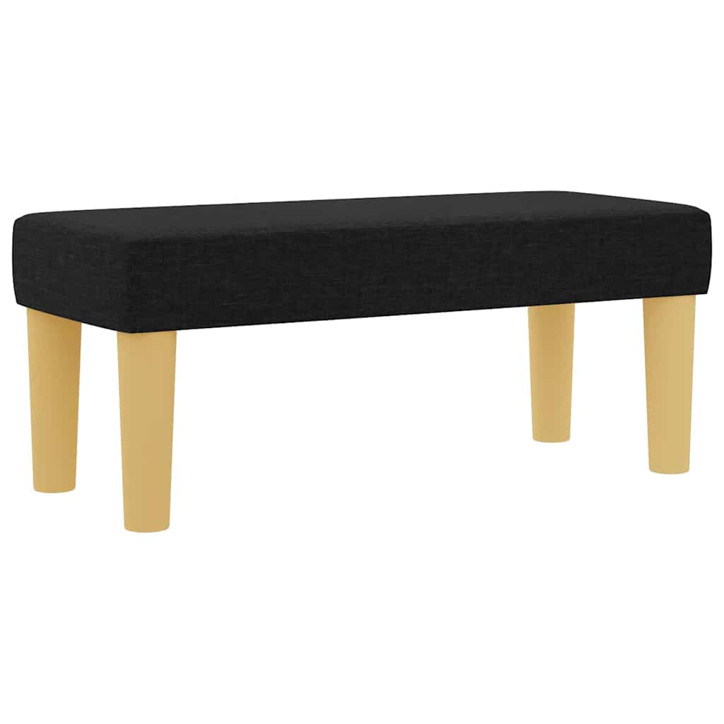 Krevet s opruga kutije s uzglavljem Crna 200 x 80 cm tkanina