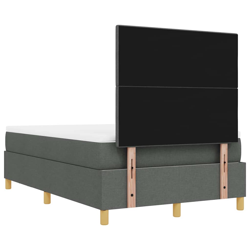 Krevet s opruga kutije Tamno siva 200 x 120 cm tkanina