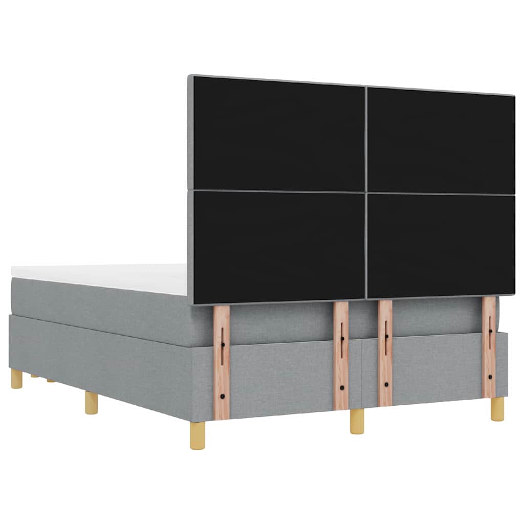 Krevet s opruga kutije Svjetlosiva 200 x 160 cm tkanina