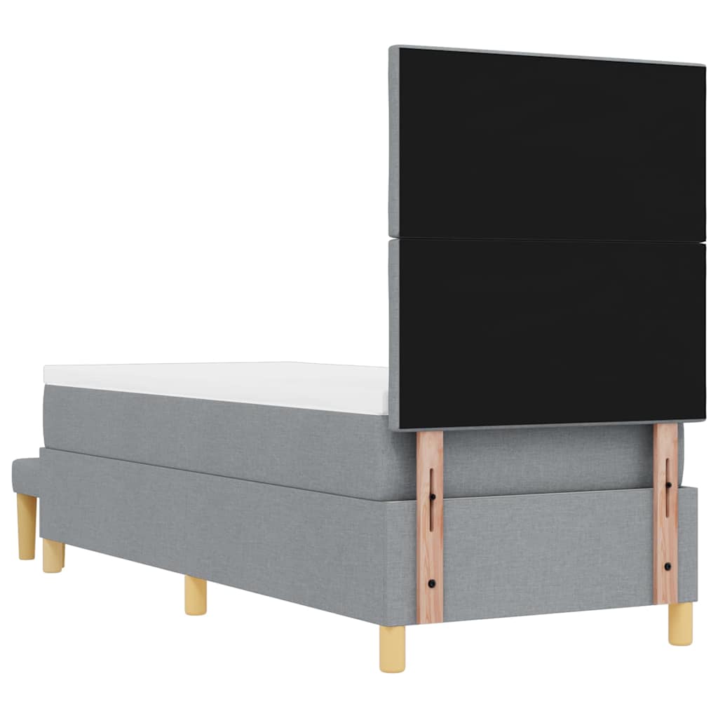 Krevet s opruga kutije Svjetlosiva 200 x 80 cm tkanina