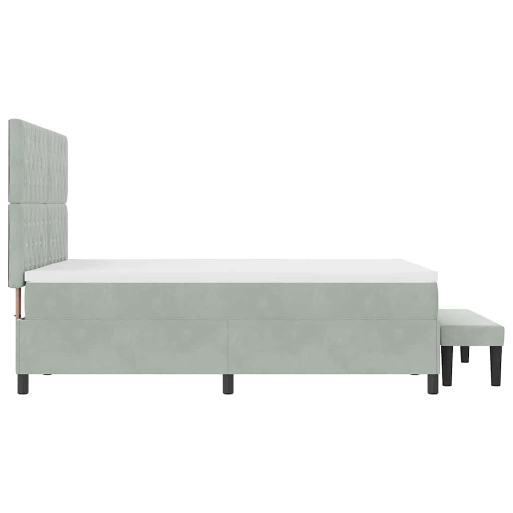 Krevet s opruga kutije Svjetlosiva 200 x 140 cm Baršun