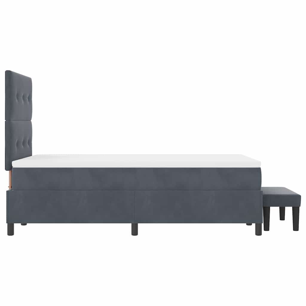 Krevet s opruga kutije Tamno siva 200 x 120 cm Baršun