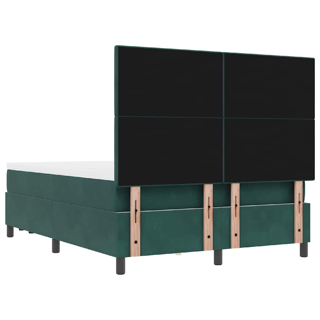 Krevet s opruga kutije Tamnozelena 200 x 160 cm Baršun
