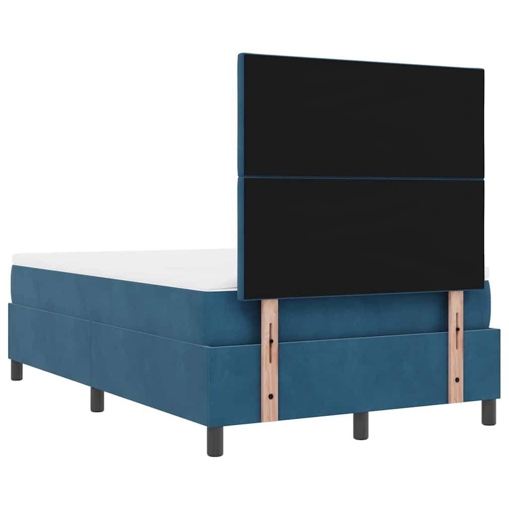 Krevet s opruga kutije Tamno plava 200 x 120 cm Baršun