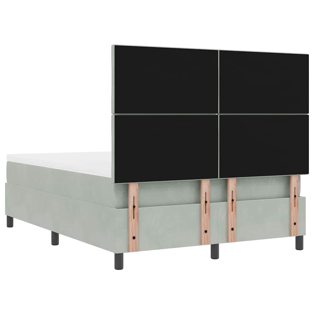 Krevet s opruga kutije Svjetlosiva 200 x 140 cm Baršun