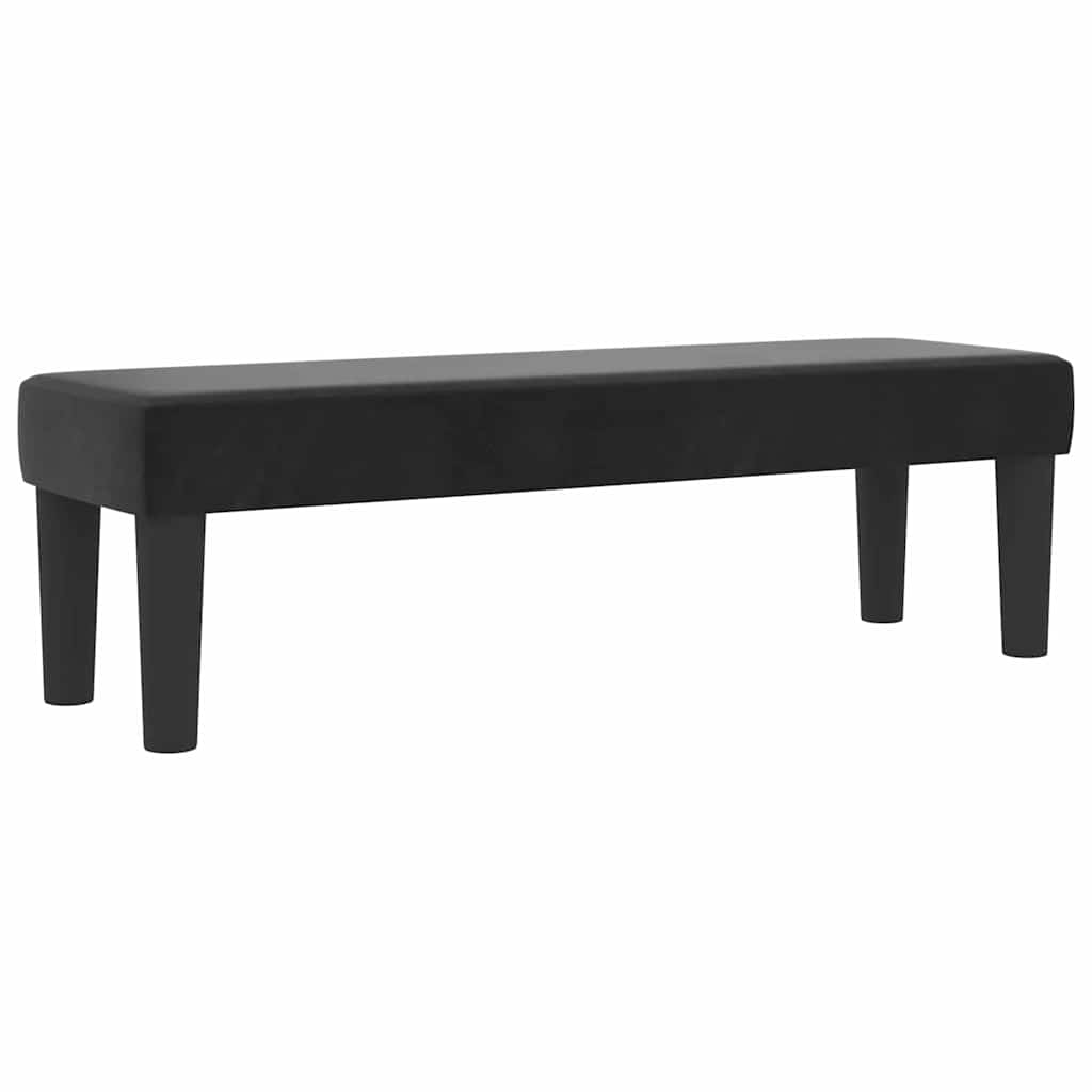 Krevet s opruga kutije s uzglavljem Crna 200 x 140 cm Baršun