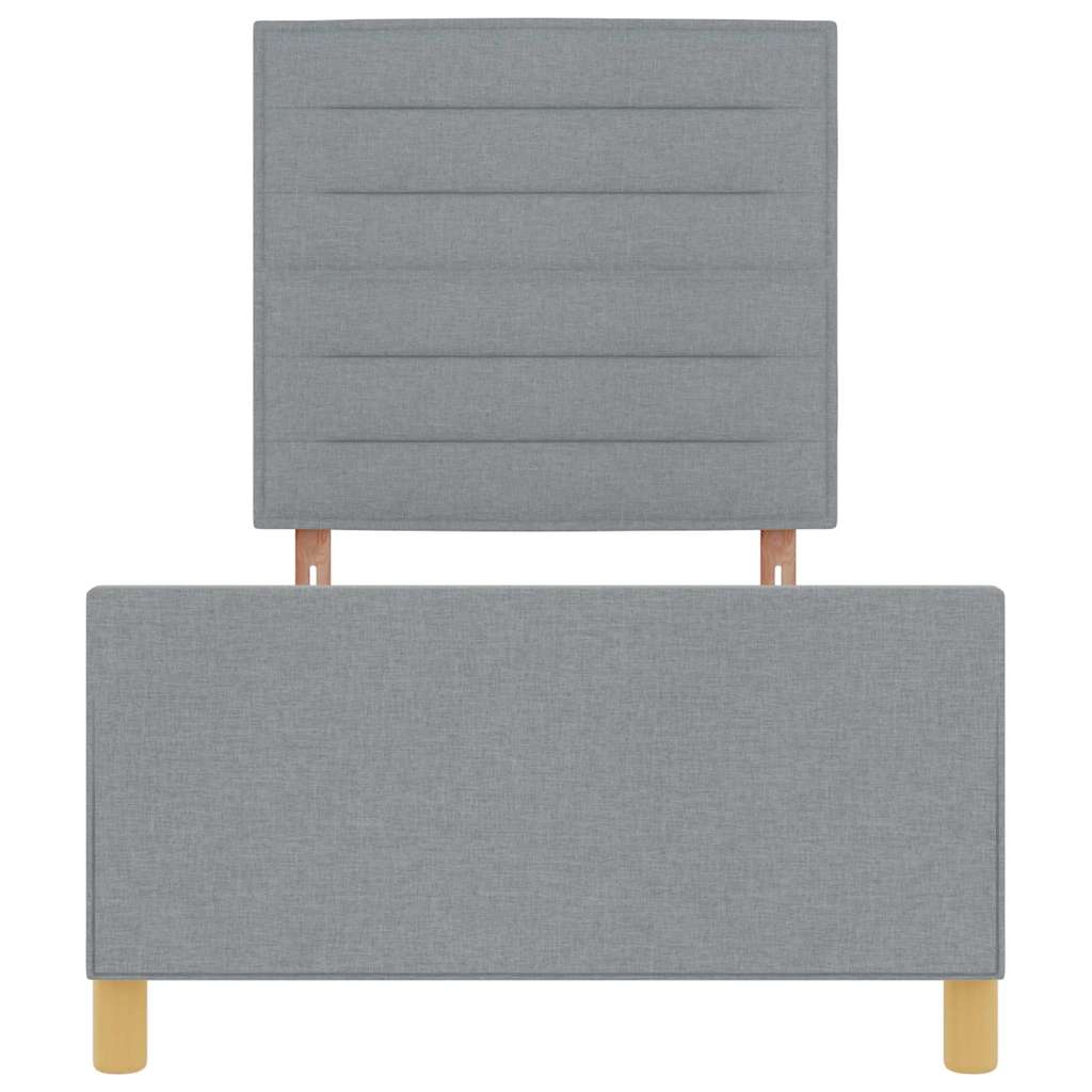 Krevetna konstrukcija Svjetlosiva 80 x 200 cm tkanina
