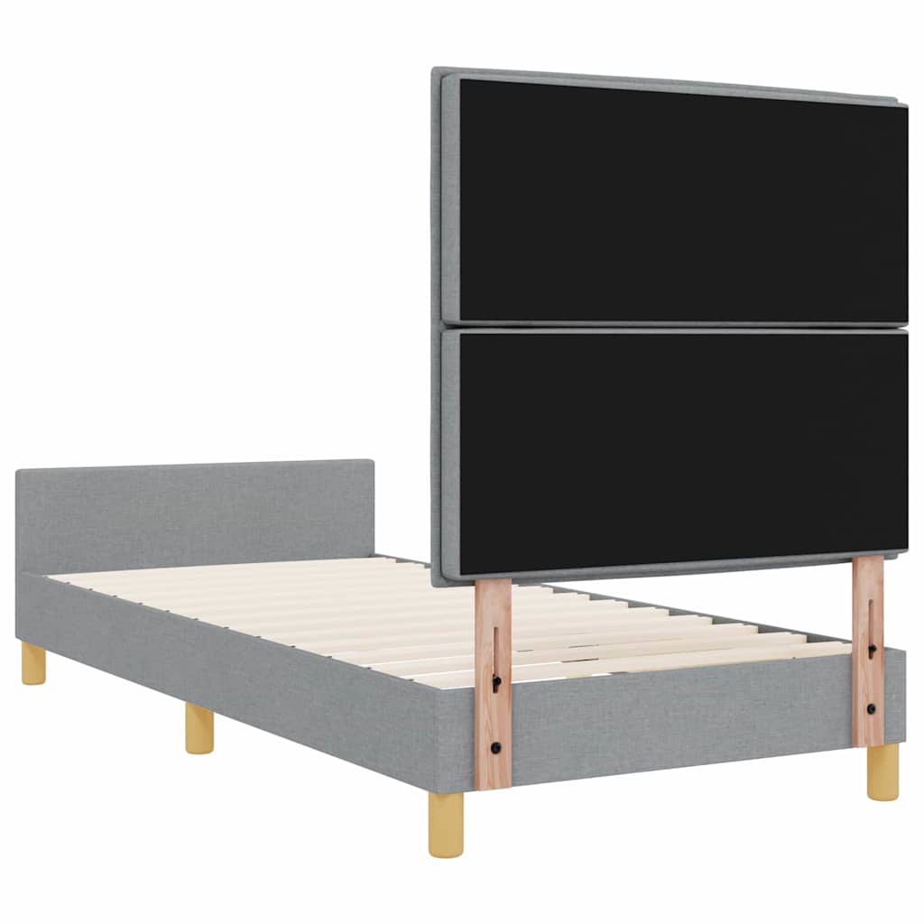 Krevetna konstrukcija Svjetlosiva 90 x 190 cm tkanina