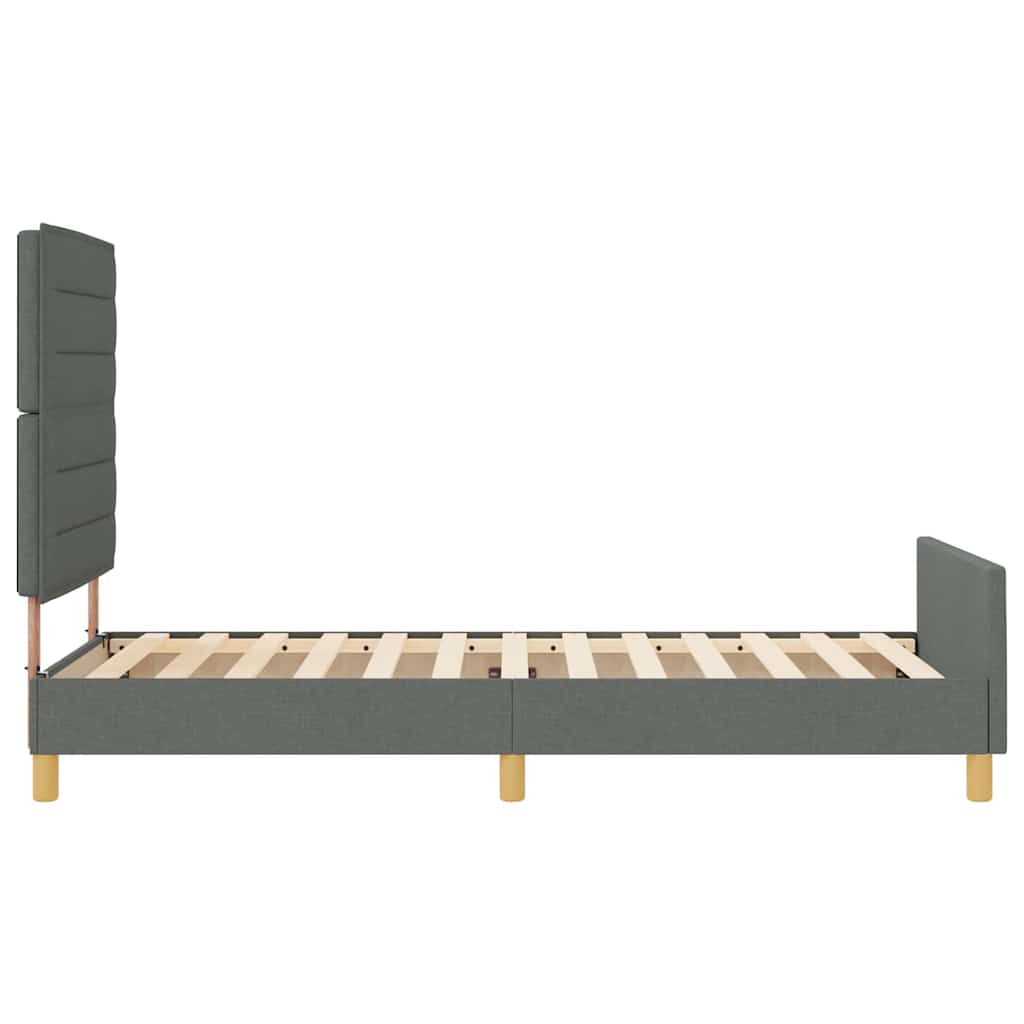 Krevetna konstrukcija Tamno siva 90 x 200 cm tkanina