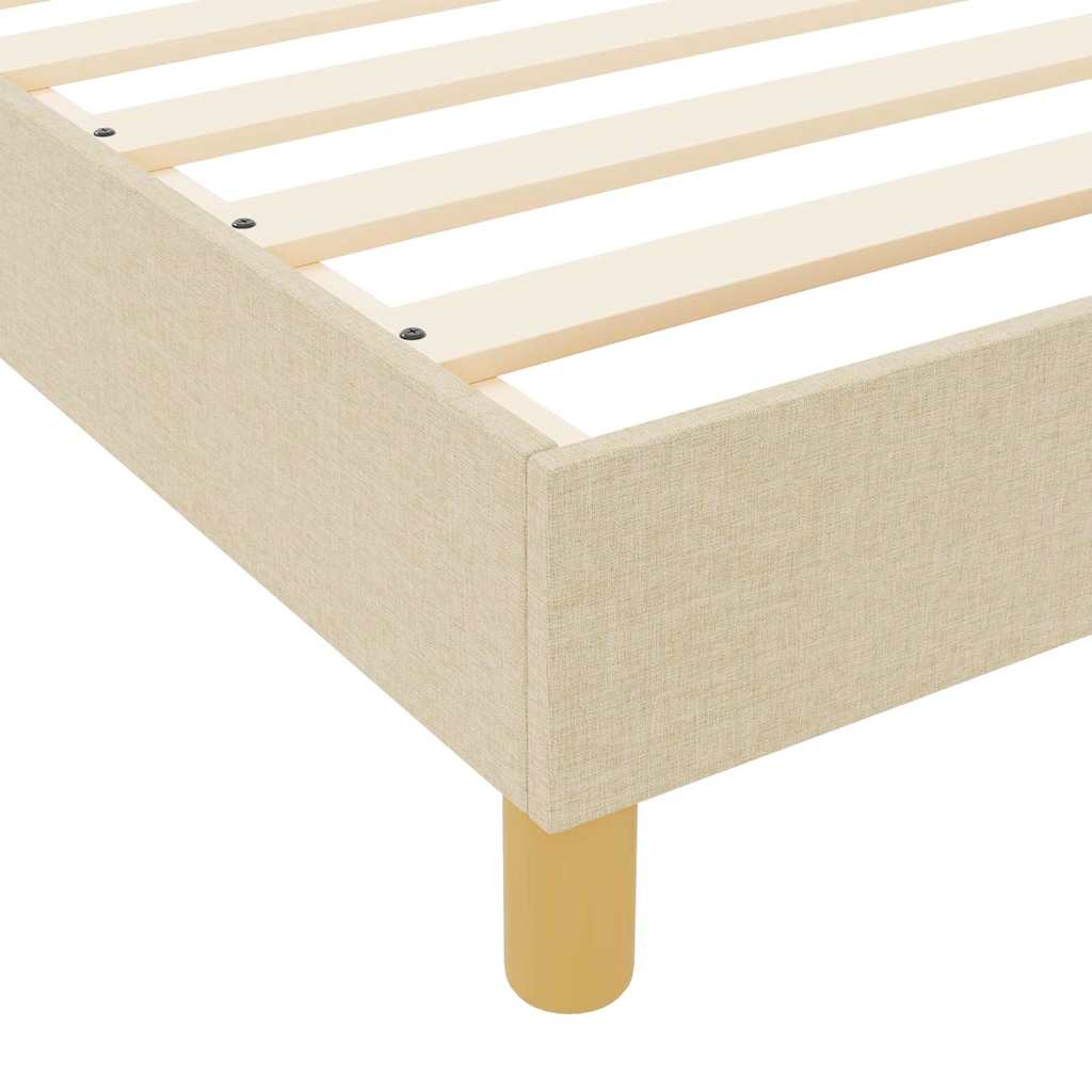 Krevetna konstrukcija s uzglavljem Krema 90 x 200 cm tkanina