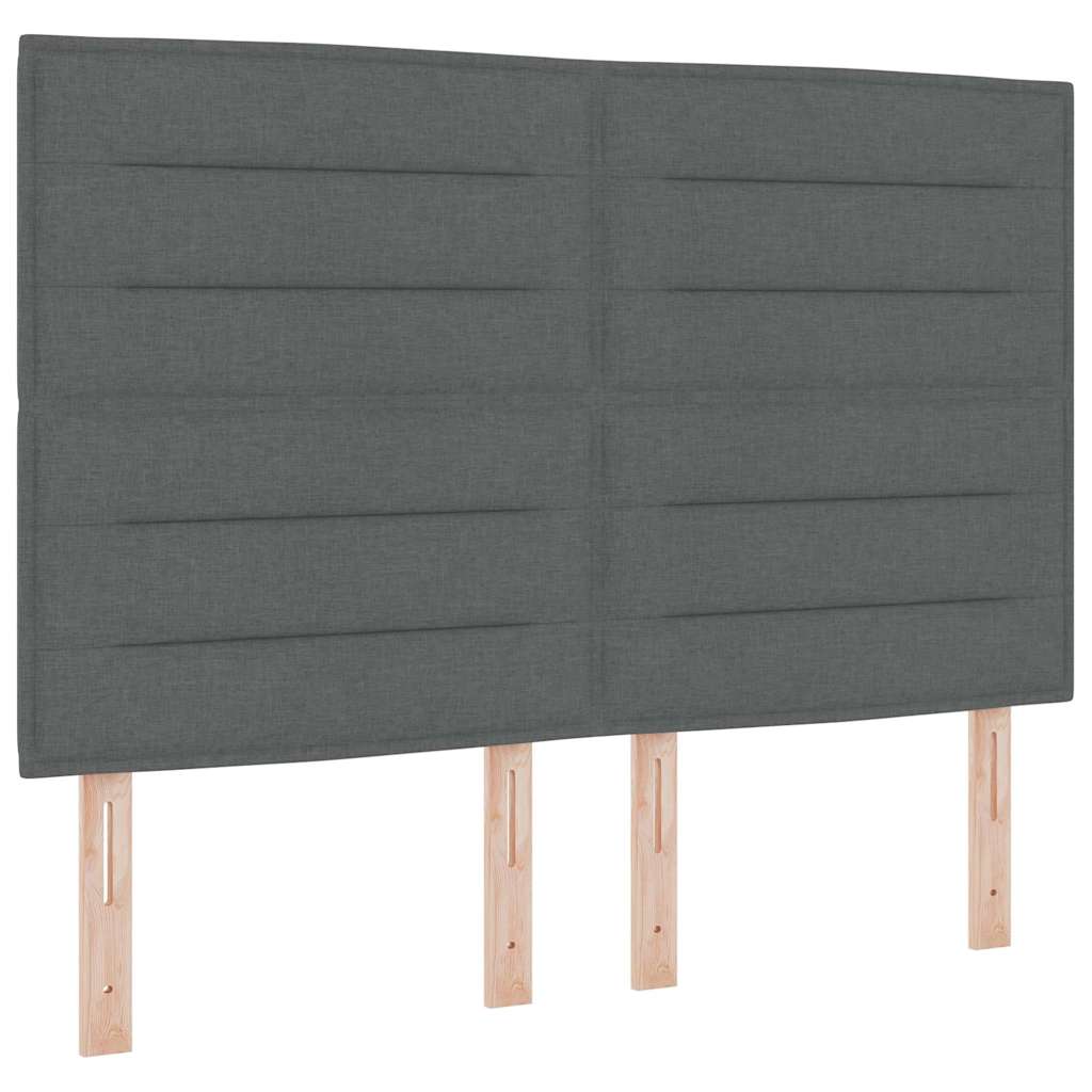 Krevetna konstrukcija Tamno siva 140 x 190 cm tkanina