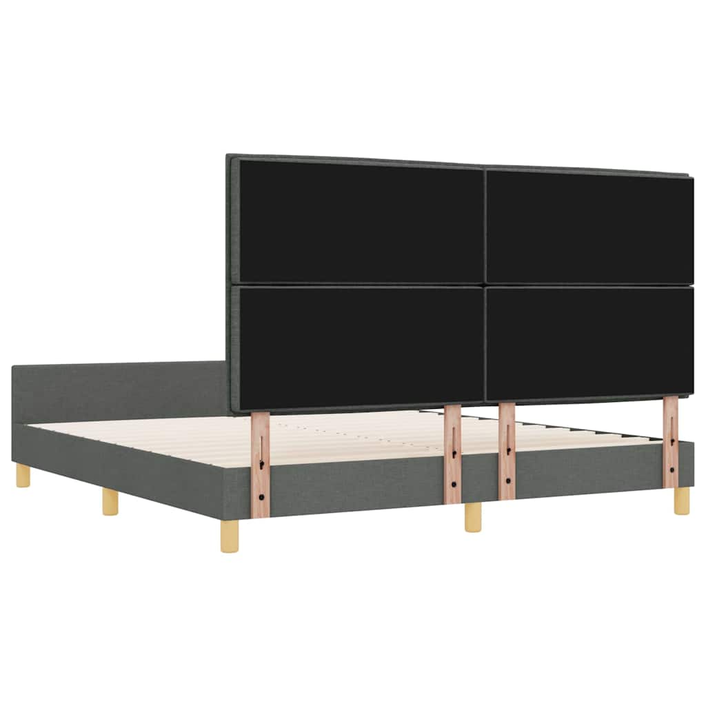 Krevetna konstrukcija Tamno siva 180 x 200 cm tkanina