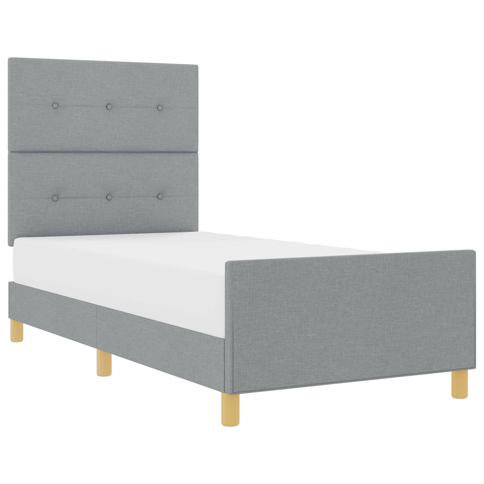 Krevetna konstrukcija Svjetlosiva 80 x 200 cm tkanina
