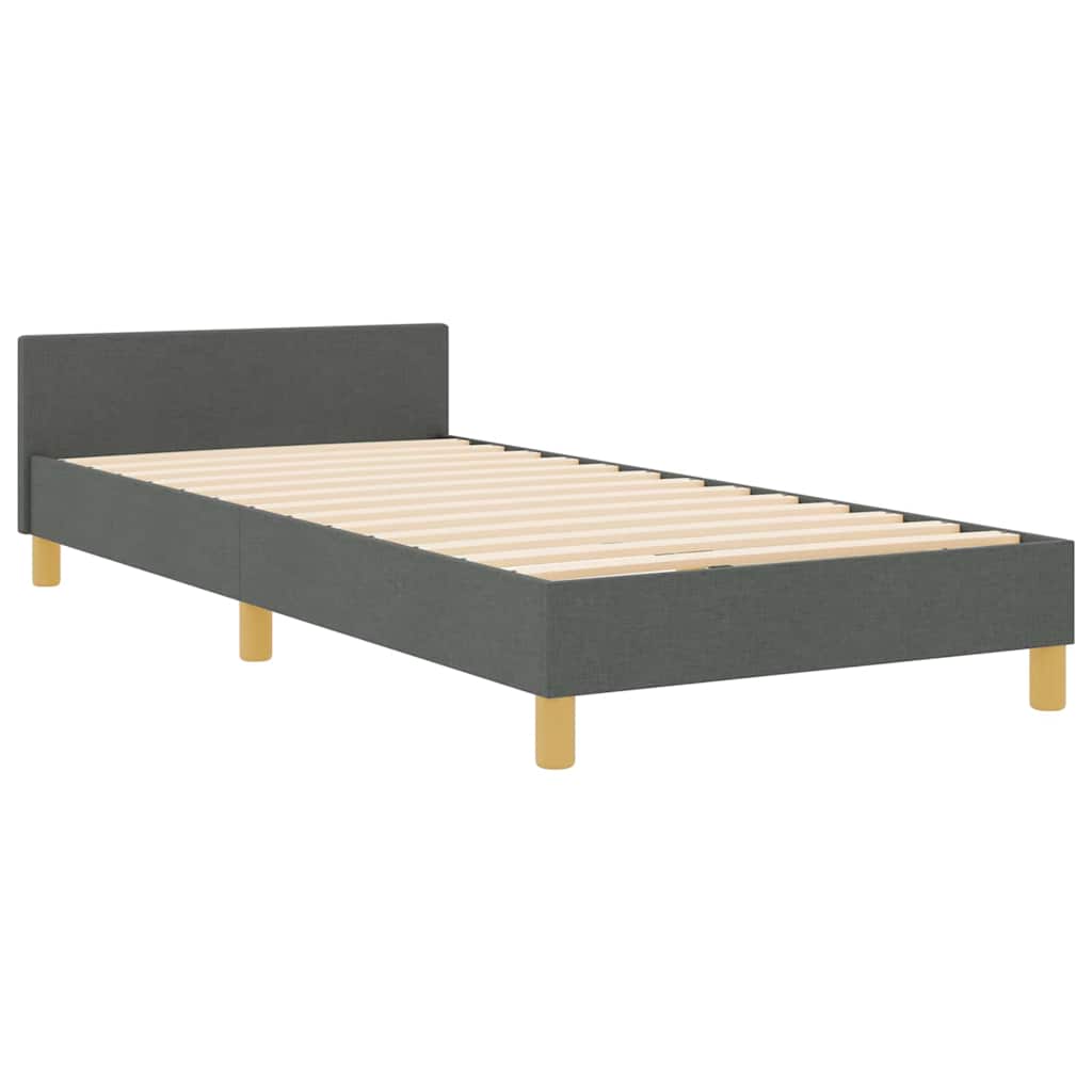 Krevetna konstrukcija Tamno siva 80 x 200 cm tkanina