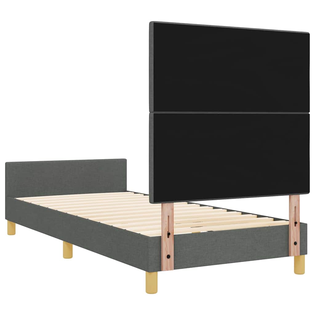 Krevetna konstrukcija Tamno siva 80 x 200 cm tkanina