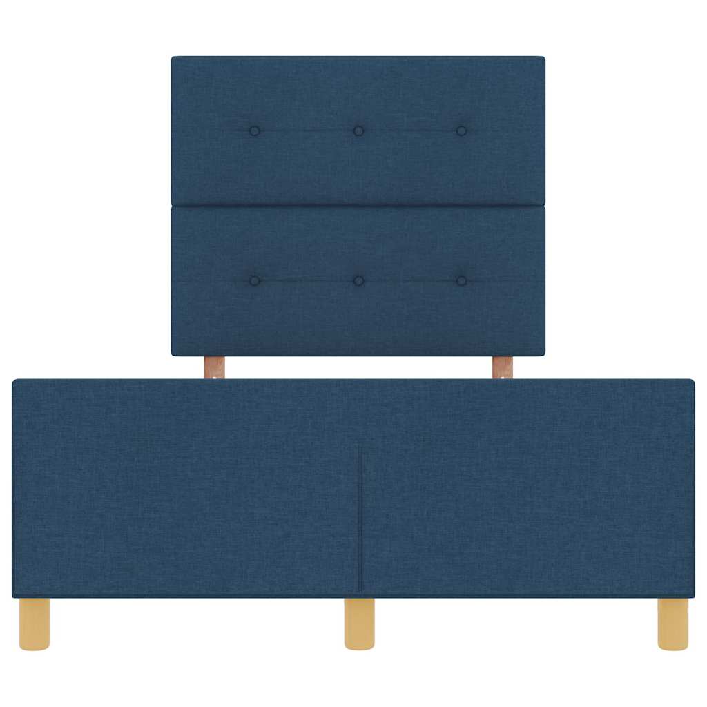 Krevetna konstrukcija s uzglavljem Plava 120 x 200 cm tkanina