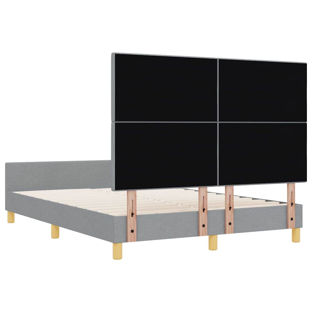 Krevetna konstrukcija Svjetlosiva 160 x 200 cm tkanina