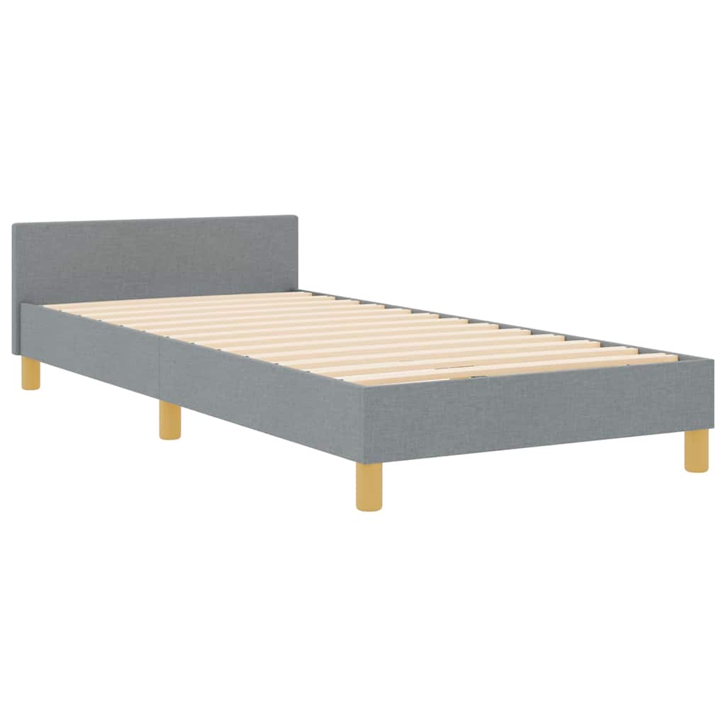 Krevetna konstrukcija Svjetlosiva 100 x 200 cm tkanina