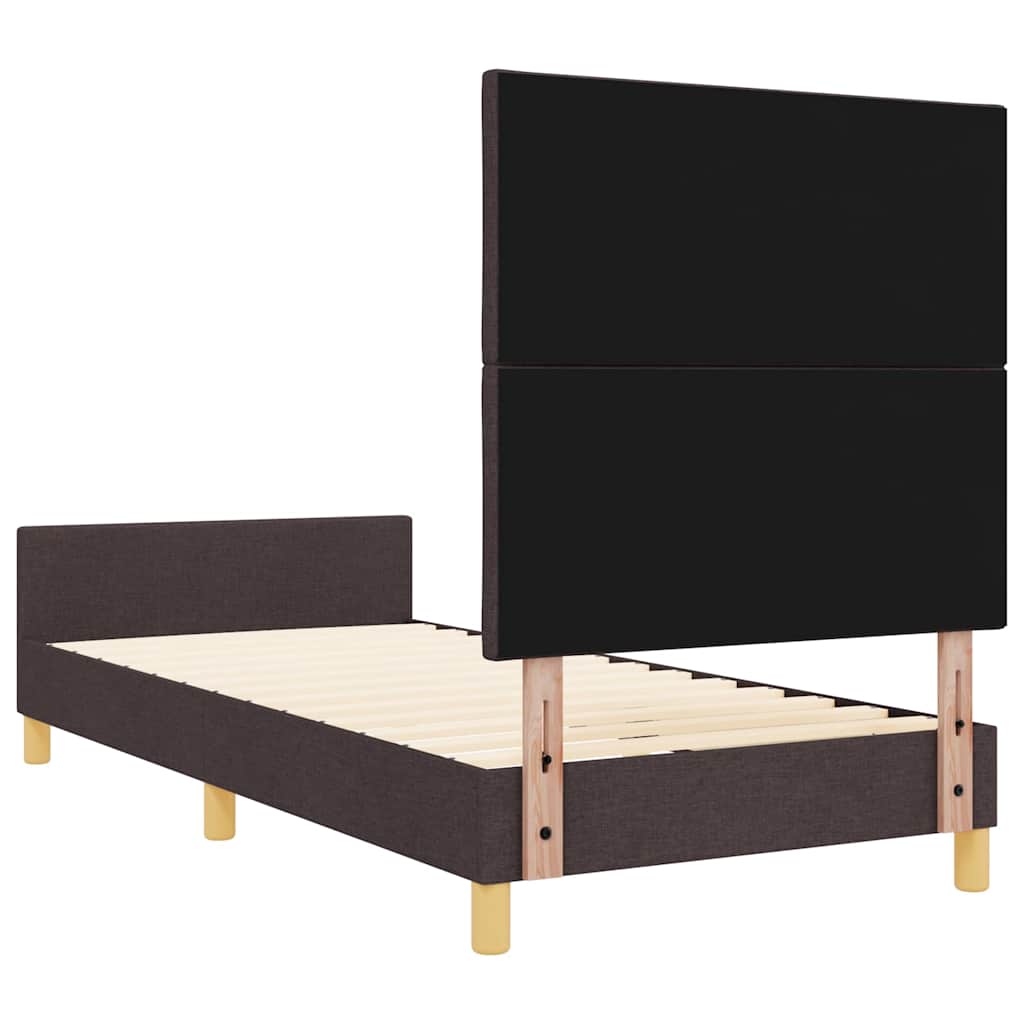 Krevetna konstrukcija Tamno smeđa 100 x 200 cm tkanina