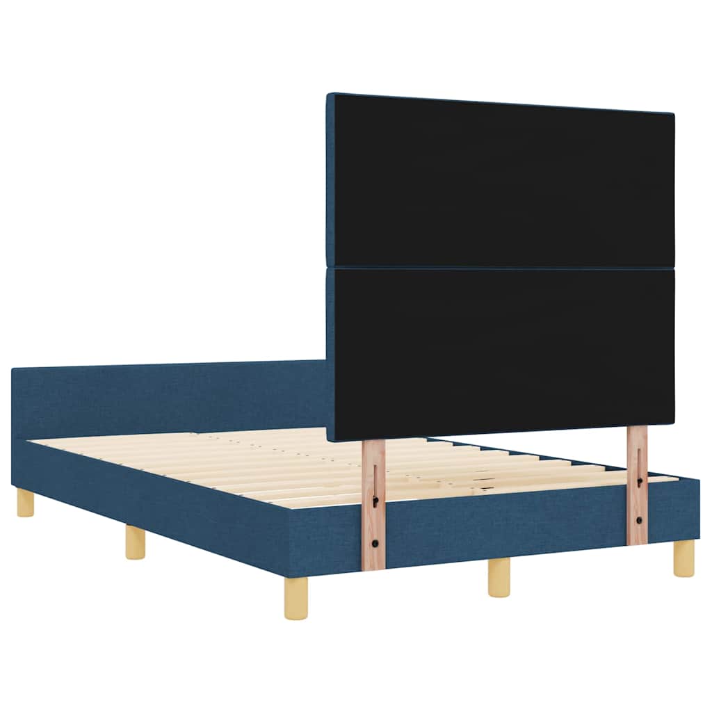 Krevetna konstrukcija s uzglavljem Plava 120 x 200 cm tkanina