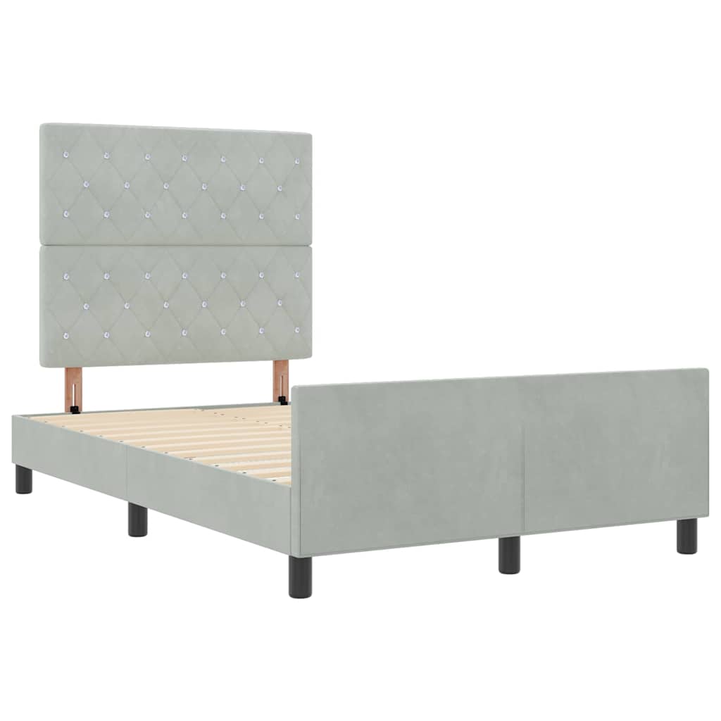 Krevet s opruga kutije Svjetlosiva 120 x 200 cm Baršun
